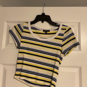 Multicolored Striped Crop Top